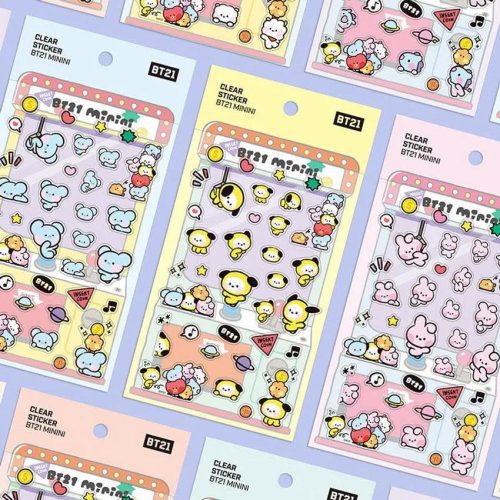 BT21 Clear Stickers Minini BTS Stationery Sticker Sheet Tata RJ Shooky Cooky Chimmy Manga Koya 2 1024x1024 815d2183 1070 400f 84f9 ceb3b48e2033