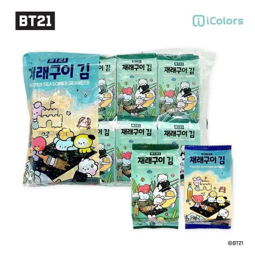 bt21 minini roasted seasoned seaweed gim 16 bags shopping around the world with goodsnjoy 1