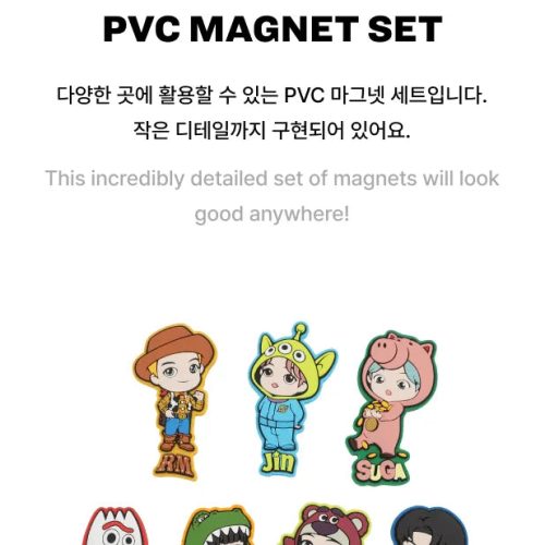 bts tinytan x toy story blanket magnet set and parts set oppa store 3