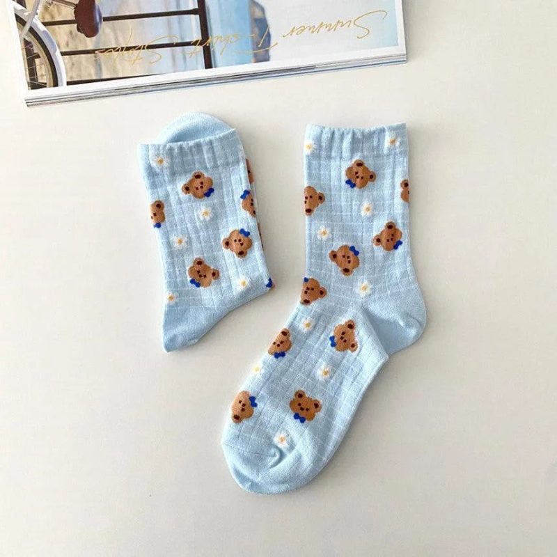 cute korean socks gift set 5 pairs oppa store 12