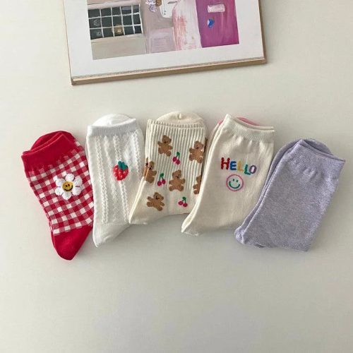 Cute Korean Socks - Gift Set - 5 Pairs - Oppa Store