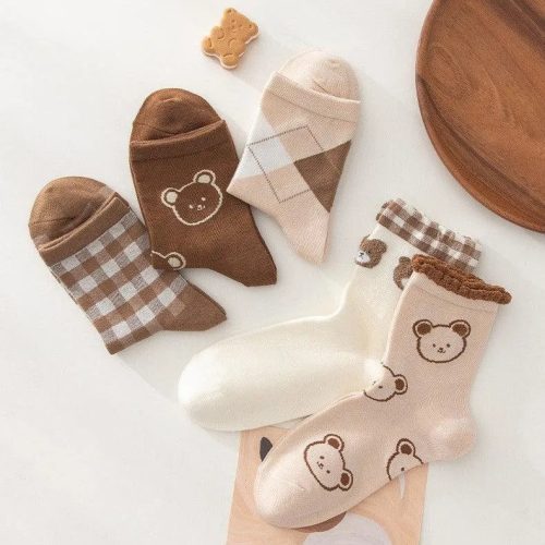 Cute Korean Socks - Lovely Bear Pattern - Oppa Store