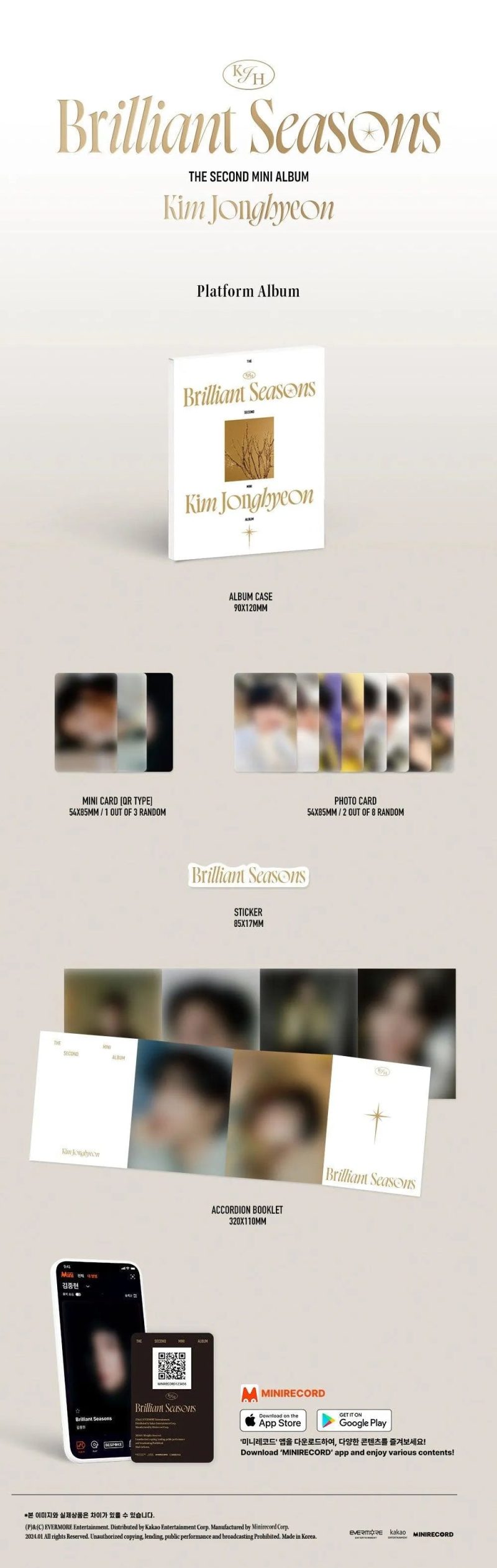 kim jonghyeon brilliant seasons 2nd mini album oppastore 3