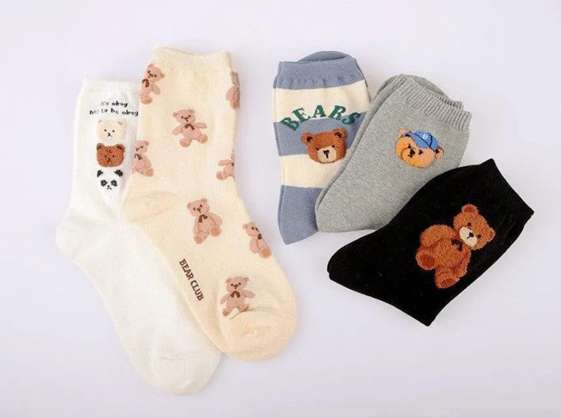 korean socks lovely bear women s cute student socks 5 pair set oppa store 6 5ae9fd43 b3f1 46d1 aa13 4725088508b3