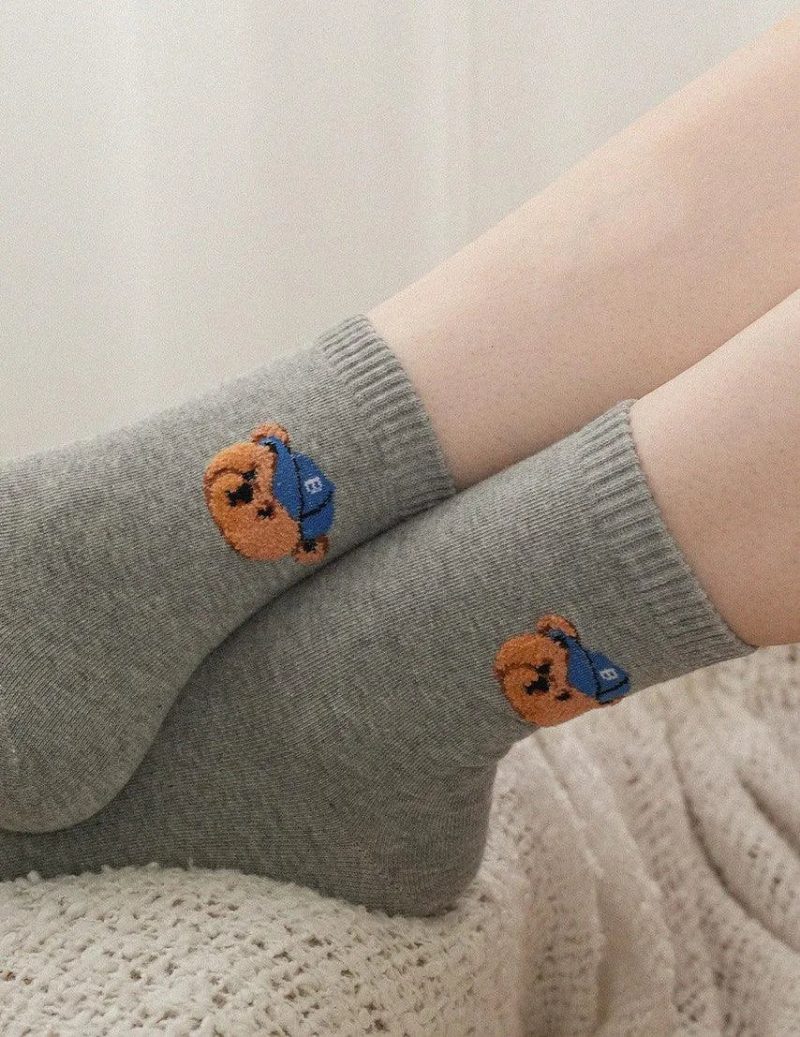 korean socks lovely bear women s cute student socks 5 pair set oppa store 8 0d123830 39d6 4335 9da5 c9045655c2e0