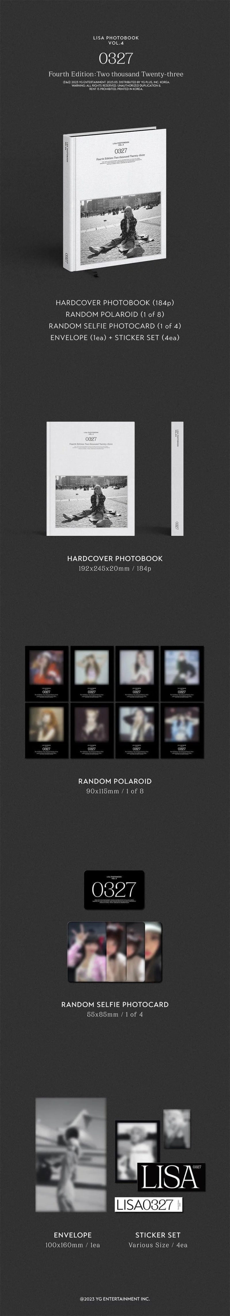 lisa blackpink 0327 photobook vol 2 vol 3 limited edition and vol 4 oppa store 6