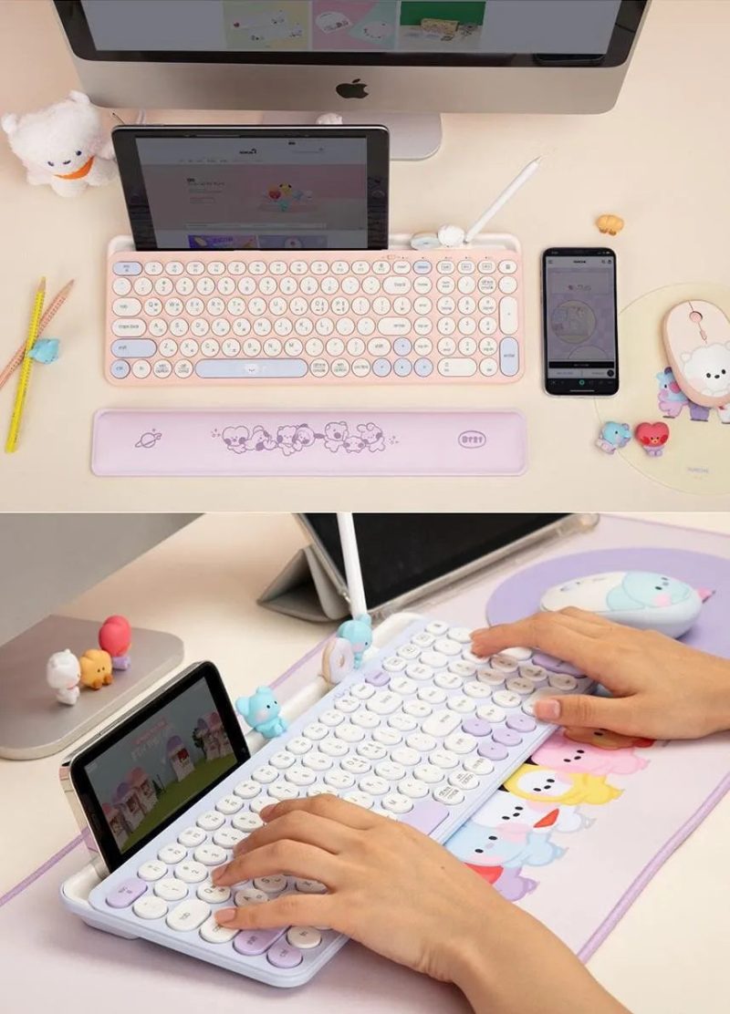 nara home deco character md bt21 minini multi pairing keyboard 30482932269136