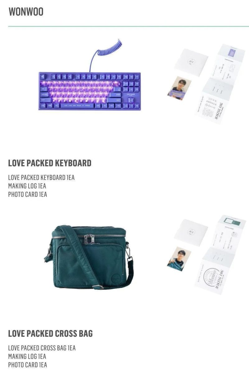 seventeen wonwoo artist made collection love packed keyboard cross bag oppa store 4