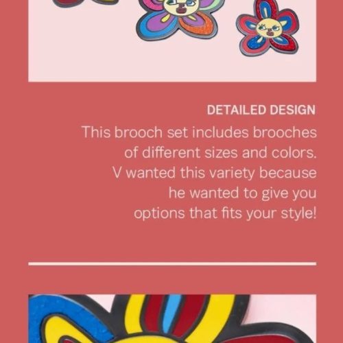 v brooch set bts artist made collection oppa store 7